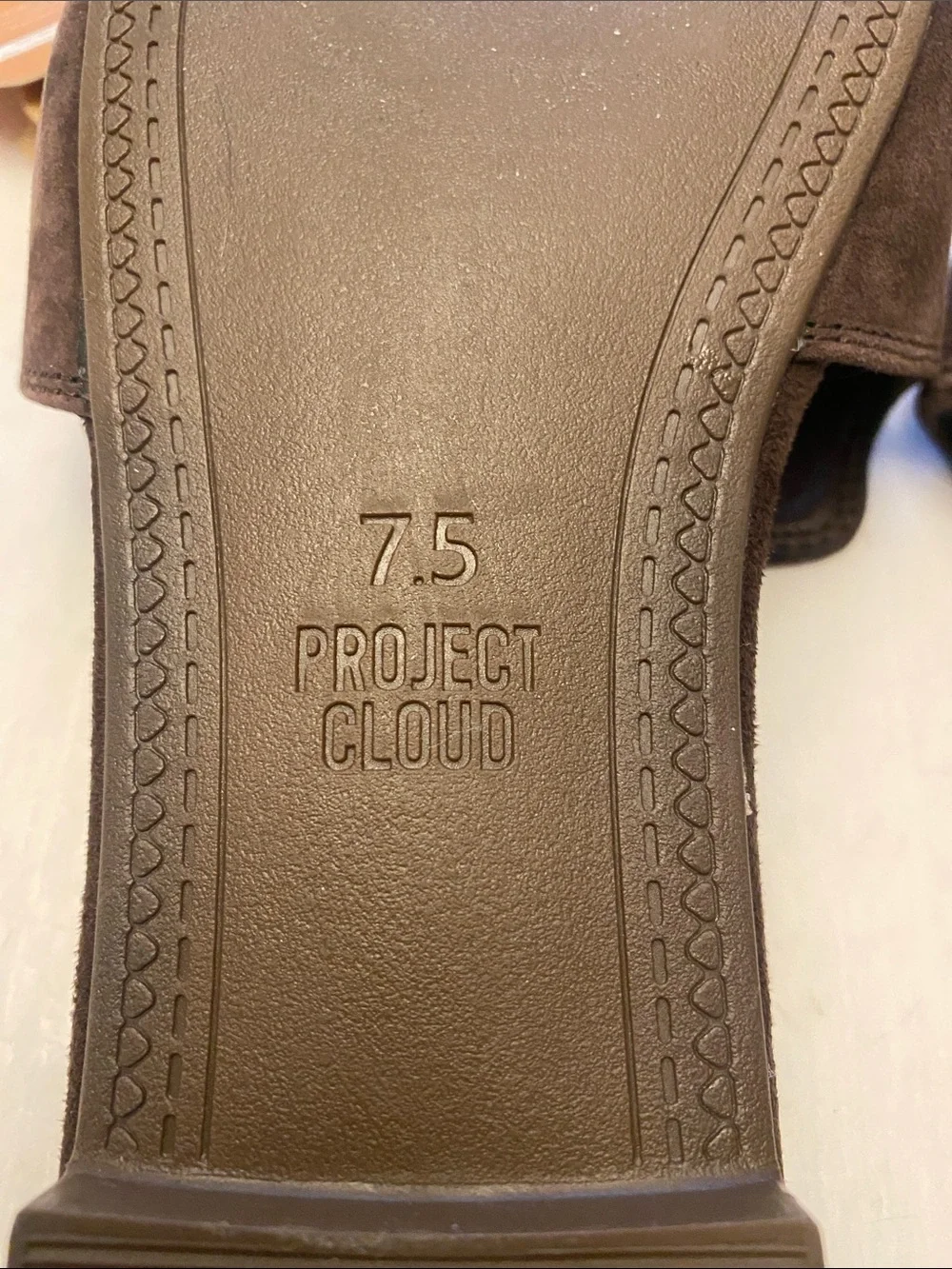 Project Cloud Cannes Suede Leather Slide Memory Foam Dressy Flat Sandals 7.5 NWT